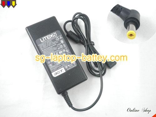  image of ACER AP.T3503.001 ac adapter, 19V 4.74A AP.T3503.001 Notebook Power ac adapter ACER19V4.74A90W-5.5x1.7mm-RIGHT-ANGEL