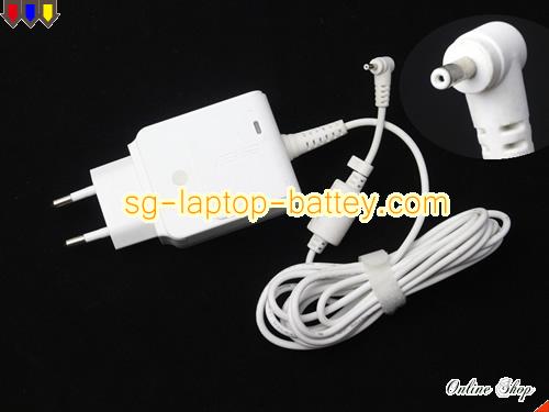  image of ASUS AD59230 ac adapter, 19V 1.58A AD59230 Notebook Power ac adapter ASUS19V1.58A30W-2.31x0.7mm-EU-wall-W