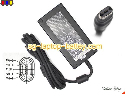  image of COMPAQ 366165-001 ac adapter, 19V 9.5A 366165-001 Notebook Power ac adapter HP19V9.5A180W-OVALMUL
