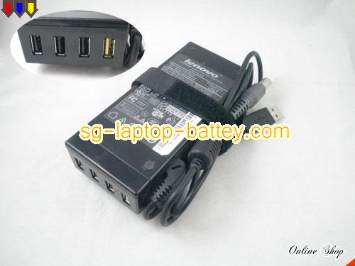  image of LENOVO FRU 92P1104 ac adapter, 20V 3.25A FRU 92P1104 Notebook Power ac adapter LENOVO20V3.25A65W-7.5x5.5mm-with-USB