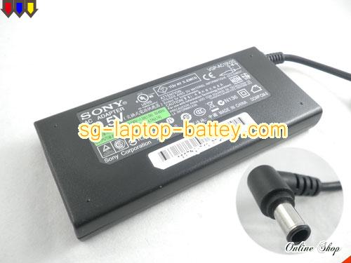 SONY VAIO VGN-FS adapter, 19.5V 4.7A VAIO VGN-FS laptop computer ac adaptor, SONY19.5V4.7A92W-6.5x4.4mm-Slim