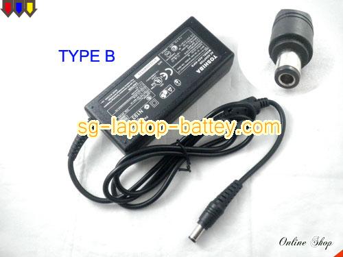  image of TOSHIBA G71C0000D110 ac adapter, 15V 3A G71C0000D110 Notebook Power ac adapter TOSHIBA15V3A45W-6.0x3.0mm-TYPE-B