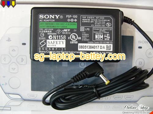  image of SONY PSP-100 ac adapter, 5V 2A PSP-100 Notebook Power ac adapter SONY5V2A10W-4.0x-1.7mm