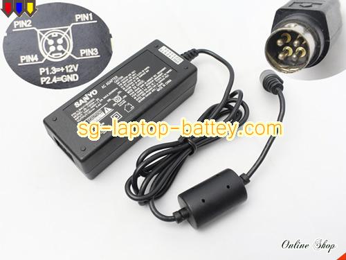  image of SANYO JS-12034-2E ac adapter, 12V 3.4A JS-12034-2E Notebook Power ac adapter SANYO12V3.4A40W-4PIN