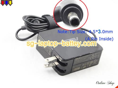  image of ASUS PA-1650-78 ac adapter, 19V 3.42A PA-1650-78 Notebook Power ac adapter ASUS19V3.42A-4.5x3.0mm-SQ-US