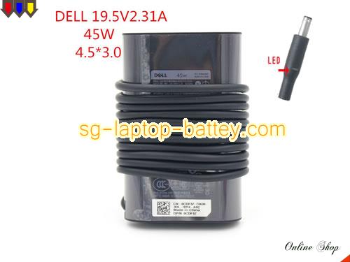  image of DELL 3RG0T ac adapter, 19.5V 2.31A 3RG0T Notebook Power ac adapter DELL19.5V2.31A45W-4.5x3.0mm-Ty