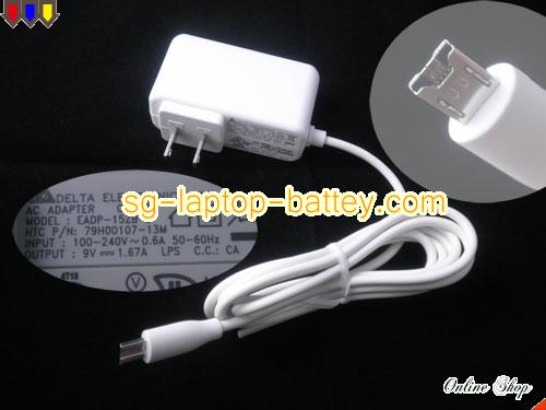  image of DELTA EADP-15ZB ac adapter, 9V 1.67A EADP-15ZB Notebook Power ac adapter DELTA9V1.67A15W-HTC-US-W