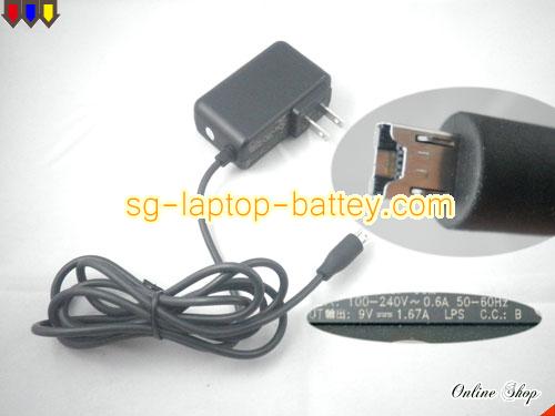  image of DELTA 79HOO1O7-OOM ac adapter, 9V 1.67A 79HOO1O7-OOM Notebook Power ac adapter DELTA9V1.67A15W-HTC-US-B