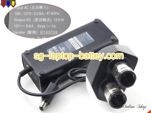  image of MICROSOFT E131881 ac adapter, 12V 9.6A E131881 Notebook Power ac adapter MICROSOFT12V9.6A115W-2holes-100-127V