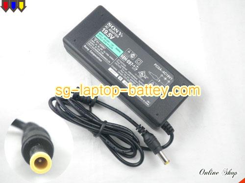 SONY PCG-GRS100 adapter, 19.5V 5.13A PCG-GRS100 laptop computer ac adaptor, SONY19.5V5.13A100W-6.5x4.4mm
