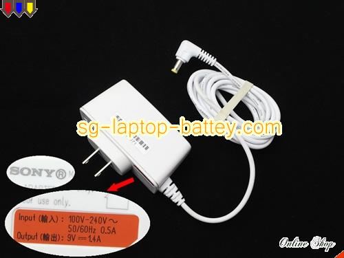  image of SONY AC-P9014A1 ac adapter, 9V 1.4A AC-P9014A1 Notebook Power ac adapter SONY9V1.4A13W-4.8x1.7mm-US-W