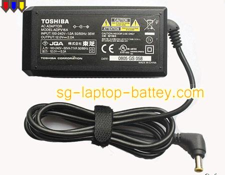 TOSHIBA SDP95SWB PORTABLE DVD adapter, 12V 2A SDP95SWB PORTABLE DVD laptop computer ac adaptor, TOSHIBA12V2A24W-5.5x3.0mm