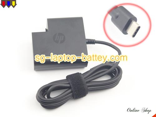  image of HP 741727-001 ac adapter, 20V 3.25A 741727-001 Notebook Power ac adapter HP20V3.25A65W-Type-C
