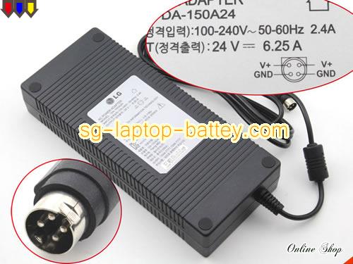  image of LG DA-150A24 ac adapter, 24V 6.25A DA-150A24 Notebook Power ac adapter LG24V6.25A150W-4PIN