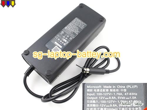  image of MICROSOFT 12V 9.6A ac adapter, 12V 9.6A 12V 9.6A Notebook Power ac adapter MICROSOFT12V9.6A115W-1hole-100-127V