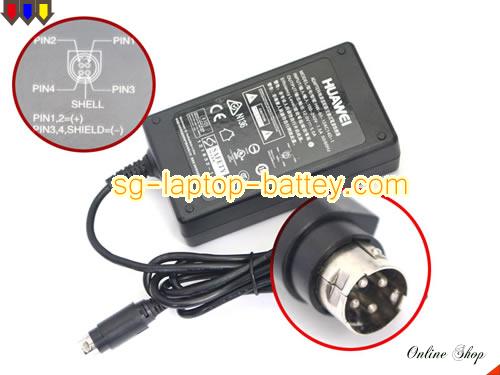  image of HUAWEI HW-60-12AC14D-1 ac adapter, 12V 5A HW-60-12AC14D-1 Notebook Power ac adapter HUAWEI12V5A60W-4pin