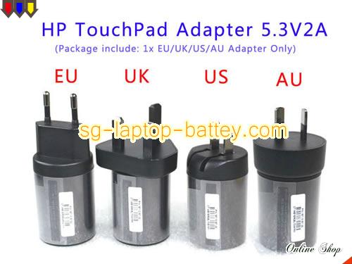 HP TOUCHPAD TABLET adapter, 5.3V 2A TOUCHPAD TABLET laptop computer ac adaptor, HP5.3V2A