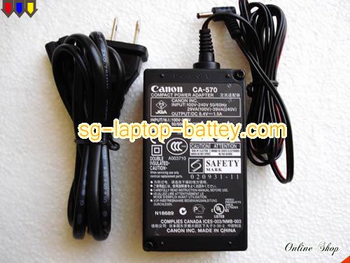  image of CANON CA-570 ac adapter, 8.4V 1.5A CA-570 Notebook Power ac adapter CANON8.4V1.5A13W-4.0x1.7mm