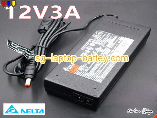  image of DELTA 524473-061 ac adapter, 12V 3A 524473-061 Notebook Power ac adapter DELTA12V3A36W-5.5x2.1mm