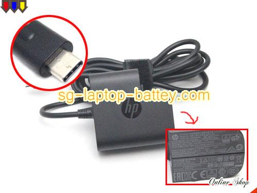  image of HP TPN-LA06 ac adapter, 20V 2.25A TPN-LA06 Notebook Power ac adapter HP20V2.25A45W-Type-C