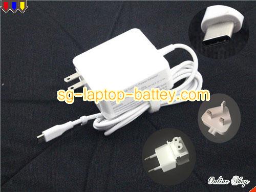  image of APPLE A1534 ac adapter, 20.3V 3A A1534 Notebook Power ac adapter UN20.3V3A61W-Type-C-A610C