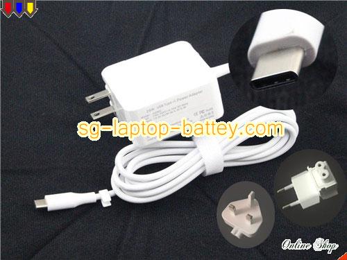  image of APPLE A1534 ac adapter, 14.5V 2A A1534 Notebook Power ac adapter UN14.5V2A29W-Type-C-Wall-A290C-W