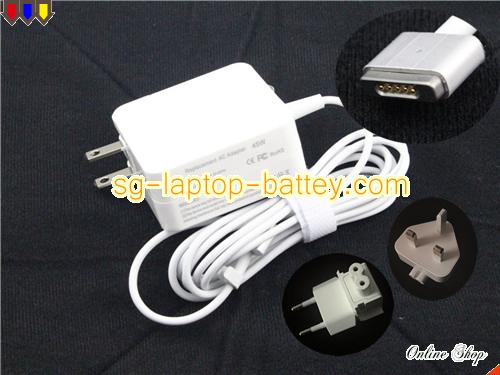  image of APPLE A1465 ac adapter, 14.85V 3.05A A1465 Notebook Power ac adapter UN14.85V3.05A45W-Wall-A450T-W