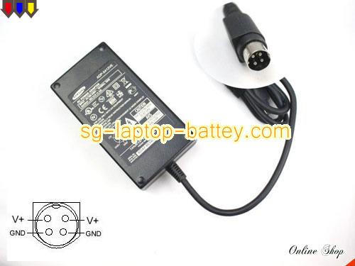  image of SAMSUNG ADP-4812 DVR ac adapter, 12V 4A ADP-4812 DVR Notebook Power ac adapter SAMSUNG12V4A48W-4PIN