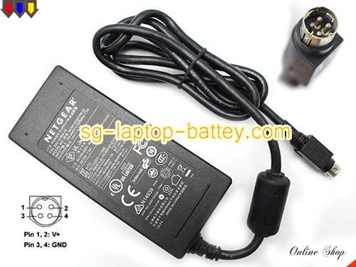  image of NETGEAR 330-10363-02 ac adapter, 12V 7A 330-10363-02 Notebook Power ac adapter NETGEAR12V7A84W-4PIN-SZXF
