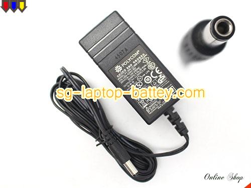  image of POLYCOM SPS-12-009-120 ac adapter, 12V 1A SPS-12-009-120 Notebook Power ac adapter POLYCOM12V1A12W-5.5x2.5mm