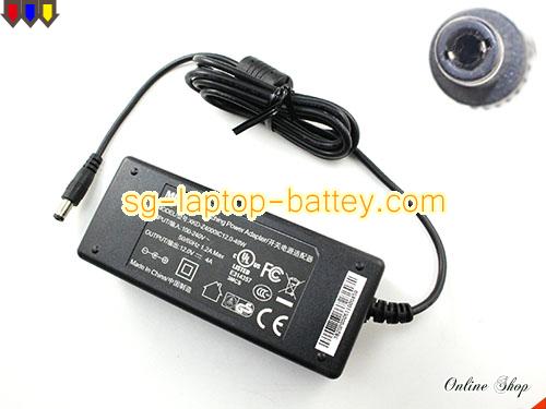  image of MOSO KXD-Z4000IC12.0-48W ac adapter, 12V 4A KXD-Z4000IC12.0-48W Notebook Power ac adapter MOSO12V4A48W-5.5x2.5mm