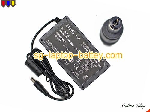  image of DAJING DJ-150400-SA ac adapter, 15V 4A DJ-150400-SA Notebook Power ac adapter DAJING15V4A60W-5.5x2.1mm
