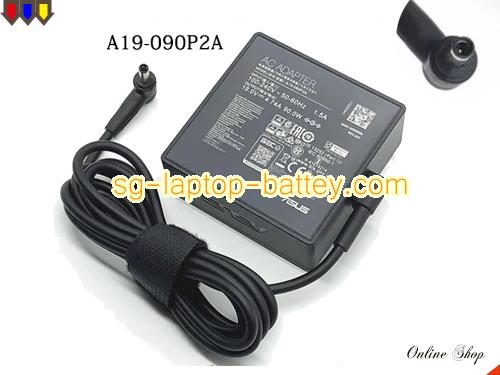 image of ASUS A19-090P2A ac adapter, 19V 4.74A A19-090P2A Notebook Power ac adapter ASUS19V4.74A90W-4.5x3.0mm-SQ-A19090P2A