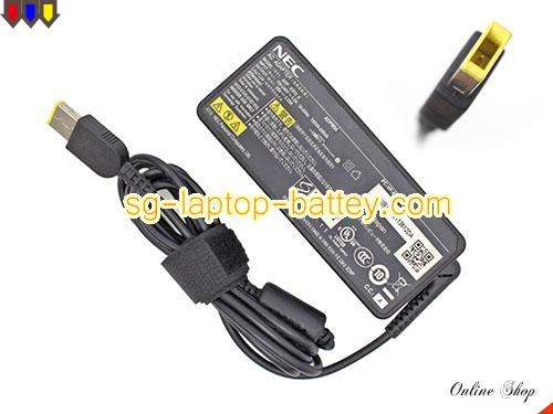 NEC HZ 550/D adapter, 20V 3.25A HZ 550/D laptop computer ac adaptor, NEC20V3.25A-65W-rectangle-pin-LONG