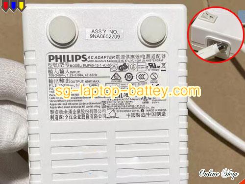  image of PHILIPS PMP60131HJS ac adapter, 17V 3.53A PMP60131HJS Notebook Power ac adapter PHILIPS17V3.53A60W-4PINS-W