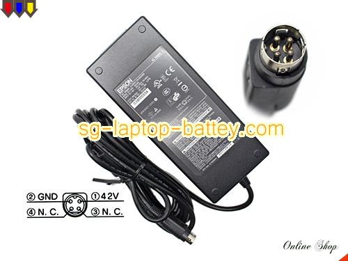 image of EPSON M248A ac adapter, 42V 1.38A M248A Notebook Power ac adapter EPSON42V1.38A58W-4PIN
