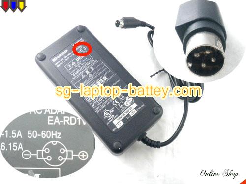 Genuine SHARP EA-PD1V Adapter  19.5V 6.15A 120W AC Adapter Charger SHARP19.5V6.15A120W-4PIN