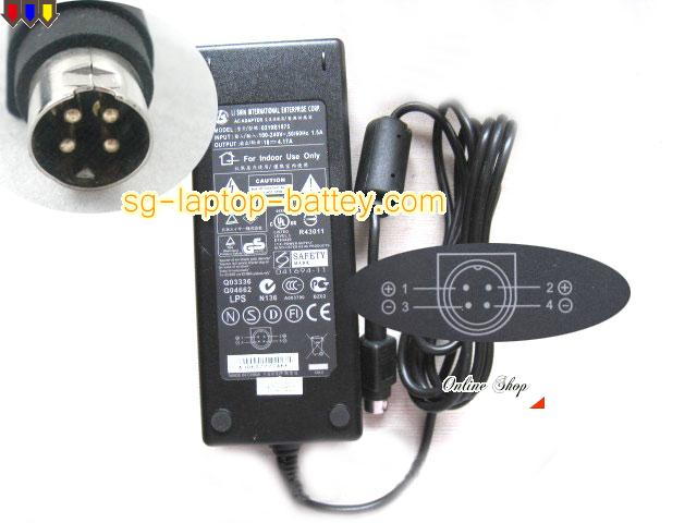 Genuine LI SHIN 0219B1875 Adapter  18V 4.17A 75W AC Adapter Charger LS18V4.17A75W-4PIN