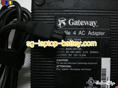 GATEWAY 12V 13.33A  Notebook ac adapter, GATEWAY12V13.33A160W-6PIN