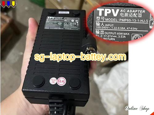Genuine TPV 9NA0602210 Adapter PMP60-13-1-HJ-S 17V 3.53A 60W AC Adapter Charger TPV17V3.53A60W-4PINS