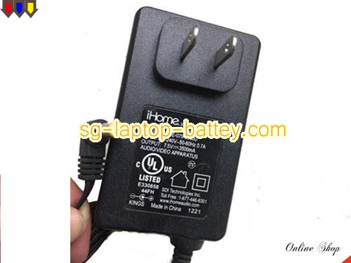 Genuine IHOME Y27FE-075-3500 Adapter Y27FE-075-3500U 7.5V 3.5A 26.25W AC Adapter Charger IHOME7.5V3.5A26.25W-5.5x2.1mm-US