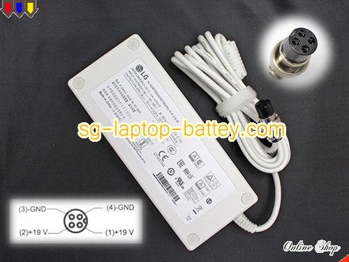 Genuine LG DA-120D19 Adapter  19V 6.32A 120W AC Adapter Charger LG19V6.32A120W-4HOLE-Metal