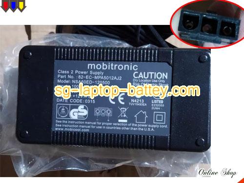 Genuine MOBITRONIC 82-EC-MPA5012A-J2 Adapter NSA60ED-120500 12V 5A 60W AC Adapter Charger MOBITRONIC12V5A60W-3Pins