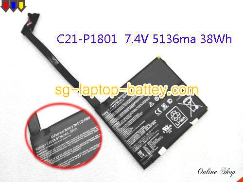 Genuine ASUS Transformer AIO P1801-B038K Battery For laptop 5136mAh, 38Wh , 7.4V, Black , Li-ion