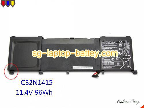 Genuine ASUS UX501JW-CN245P Battery For laptop 8420mAh, 96Wh , 11.4V, Black , Li-ion