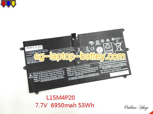 Genuine LENOVO Yoga 900S-12ISK 80ML001WGE Battery For laptop 7000mAh, 53.5Wh , 7.66V, Black , Li-Polymer