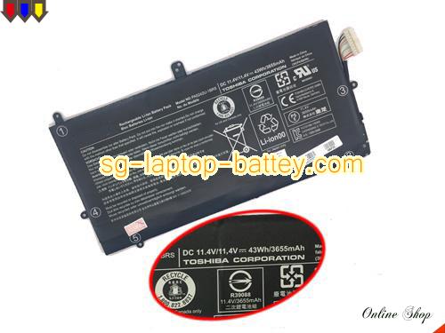 Genuine TOSHIBA Satellite Radius 12 P20W-C-10H Battery For laptop 3655mAh, 11.4V, Black , Li-ion