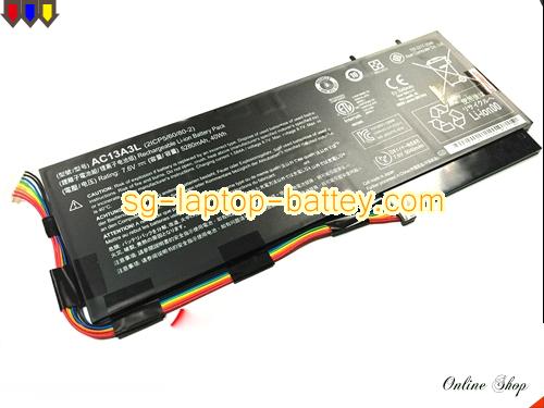 ACER 2ICP5/60/80-2 Battery 5280mAh, 40Wh  7.6V Black Li-ion