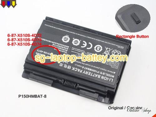 Genuine CLEVO P150SM-A Battery For laptop 5200mAh, 76.96Wh , 14.8V, Black , Li-ion