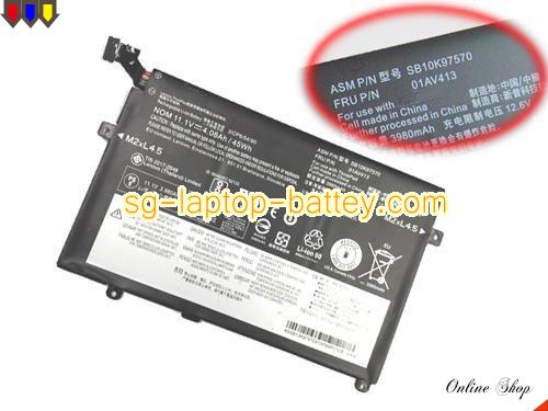 Genuine LENOVO ThinkPad E470 Battery For laptop 3880mAh, 45Wh , 4.05Ah, 11.1V, Black , Li-ion